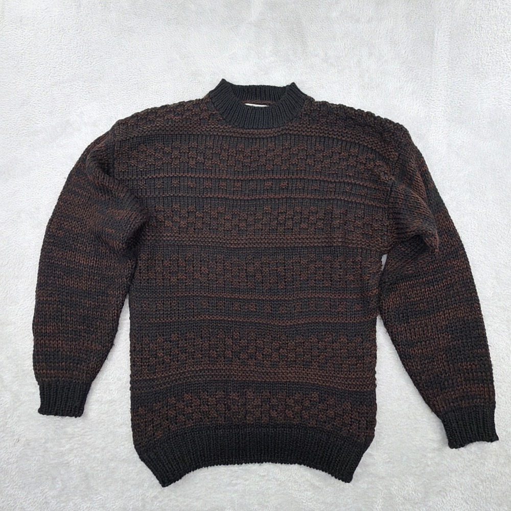 VTG 90s Gabrielle Cable Knit Chunky Pullover Sweater Mens Size L Retro Fisherman
